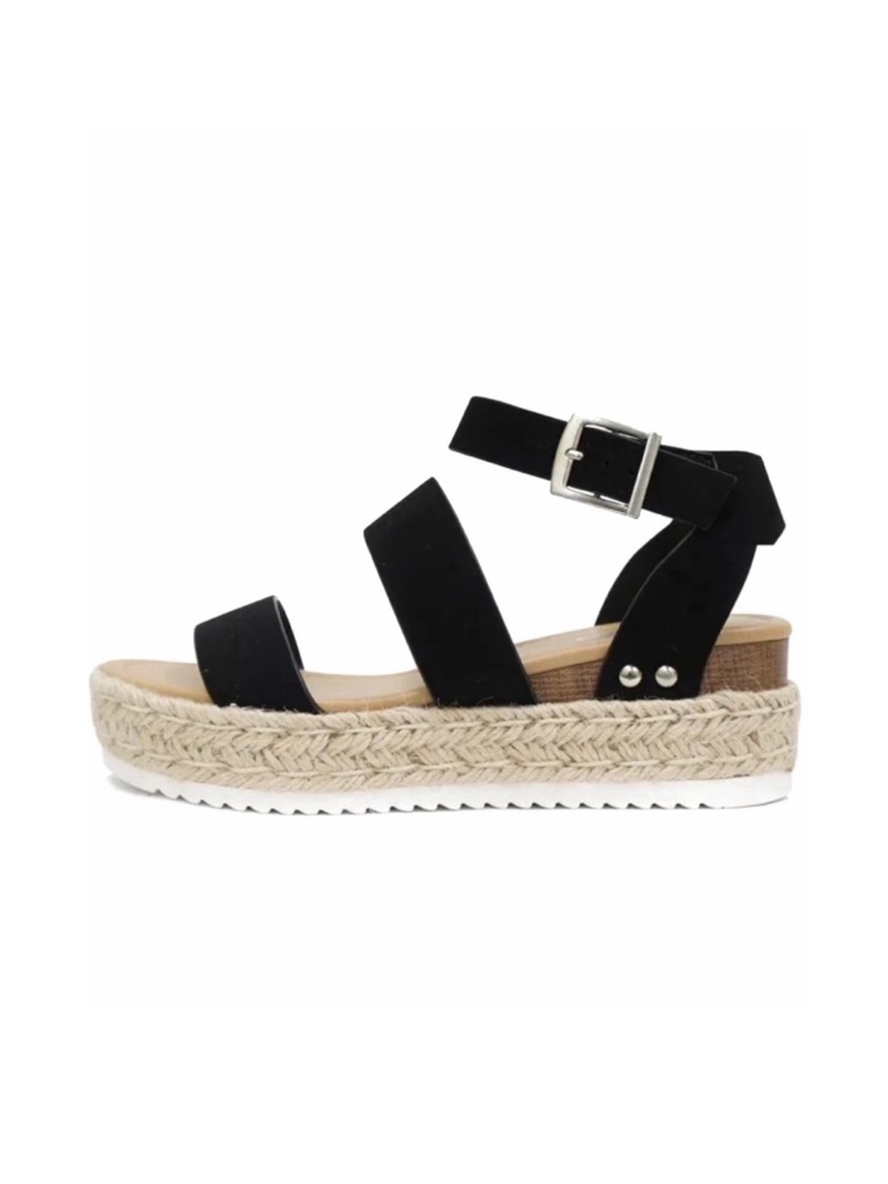Coconuts by Matisse Black and Tan Strappy Platform Bohemian Vactaion Sandals